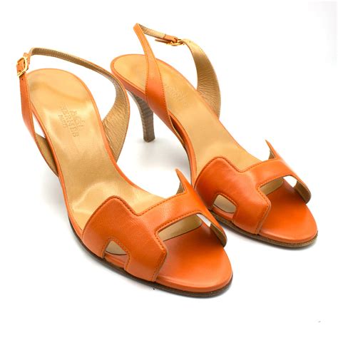 hermes orange shoes